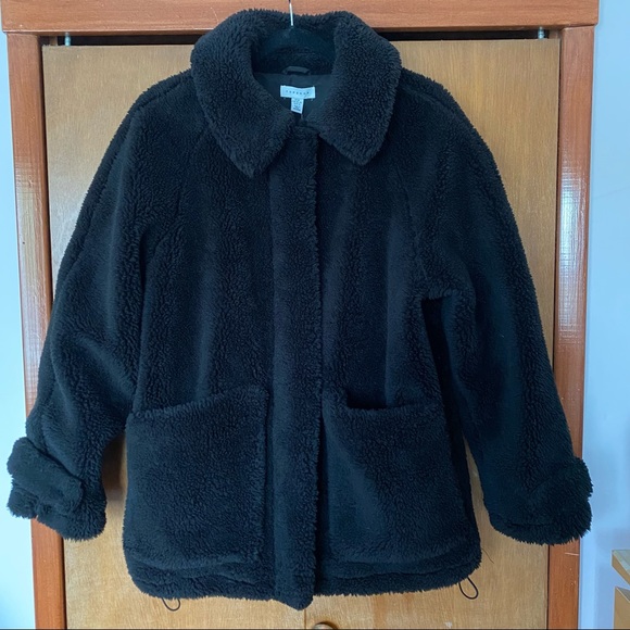 Topshop Zip Up Teddy Jacket - Picture 4 of 9